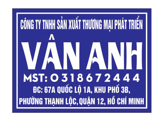 CÔNG TY TNHH SẢN XUẤT THƯƠNG MẠI PHÁT TRIỂN VÂN ANH